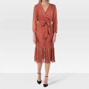 J. Crew Floral Midi Belted Dress Size 2